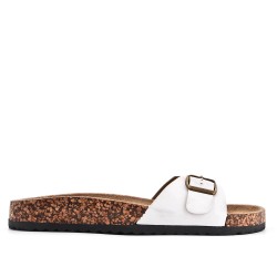 Man sandal in faux leather