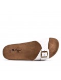 Man sandal in faux leather