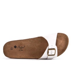 Man sandal in faux leather