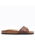 Man sandal in faux leather