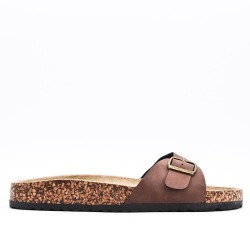 Man sandal in faux leather