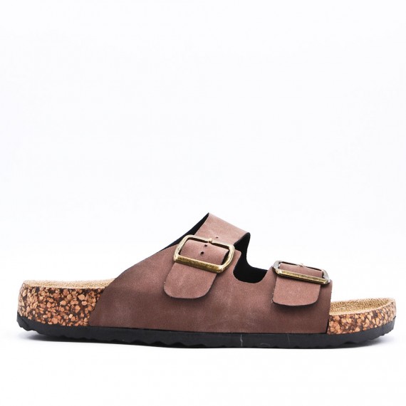 Man sandal in faux leather