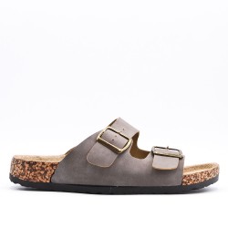 Man sandal in faux leather