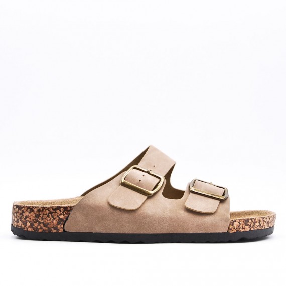 Man sandal in faux leather