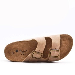 Man sandal in faux leather