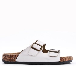 Man sandal in faux leather