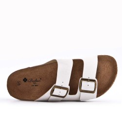 Man sandal in faux leather