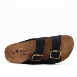 Man sandal in faux leather