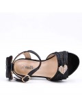 Sandale fille en simili cuir