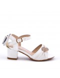 Sandale fille en simili cuir