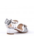 Girl's faux leather sandal