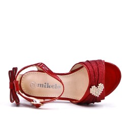 Sandale fille en simili cuir