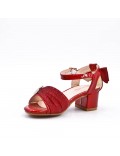 Sandale fille en simili cuir