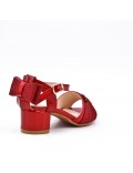 Sandale fille en simili cuir