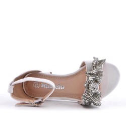 Sandale fille en simili cuir