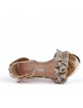 Sandale fille en simili cuir