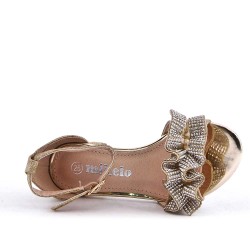 Sandale fille en simili cuir