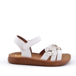 Sandale fille en simili cuir