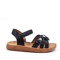 Sandale fille en simili cuir