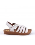 Girl's faux leather sandal