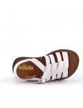 Girl's faux leather sandal