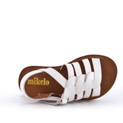 Girl's faux leather sandal