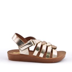 Sandale fille en simili cuir