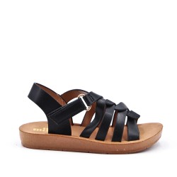 Sandale fille en simili cuir