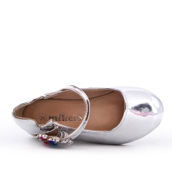 Girl's faux leather ballerina