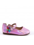 Girl's faux leather ballerina