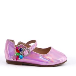 Ballerine en simili cuir pour fille