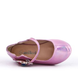 Girl's faux leather ballerina