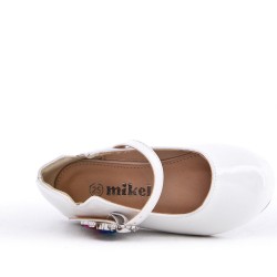 Girl's faux leather ballerina