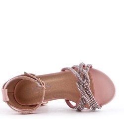 Girl's mixed materials sandal