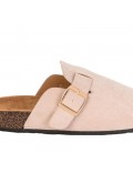 Slipper in mixed materials for women