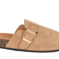 Slipper in mixed materials for women