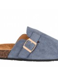 Slipper in mixed materials for women