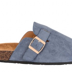 Slipper in mixed materials for women