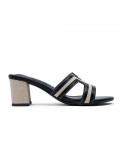 Faux leather heeled sandal