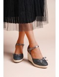 Women's high heel espadrilles