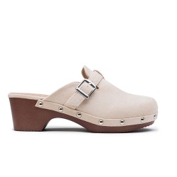 Women's heeled clog sandal