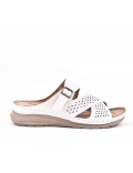 Large Size 38-43 - Wedge comfort sandal in faux leather for women