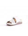 Large Size 38-43 - Wedge comfort sandal in faux leather for women