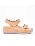 Large Size 38-43 - Wedge comfort sandal in faux leather for women