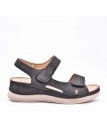 Large Size 38-43 - Wedge comfort sandal in faux leather for women