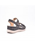 Large Size 38-43 - Wedge comfort sandal in faux leather for women