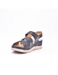 Large Size 38-43 - Wedge comfort sandal in faux leather for women