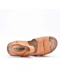 Large Size 38-43 - Wedge comfort sandal in faux leather for women