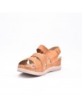 Large Size 38-43 - Wedge comfort sandal in faux leather for women