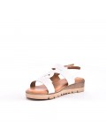 Large Size 38-43 - Wedge comfort sandal in faux leather for women